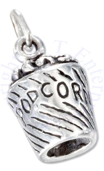 3D Movie Theater Popcorn Bucket Charm - Click Image to Close