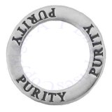 Two Sided PURITY Circle Shaped Affirmation Slide Pendant