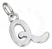 Scrolled Letter Q Charm