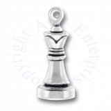 3D Queen Chess Game Piece Charm