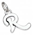 Scrolled Letter R Charm