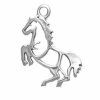 Rearing Stencil Outlined Horse Charm