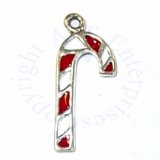 Red And White Candy Cane Charm