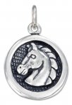Round Medallion Horse Charm