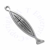 Religious Christian Fish With Cross Charm