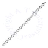3mm Rolo Belcher Chain Necklace Or Bracelet 100