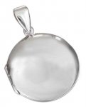 Puffy Round Two Picture Locket Pendant