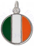 Round Ireland Irish Flag Symbol Charm