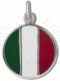Round Itailian Italy Flag Symbol Charm