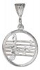 Music Staff Stave Treble Clef Notes Pendant
