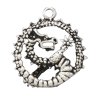 Oriental Dragon In A Spiked Circle Charm