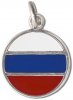 Round Russian Flag Symbol Charm