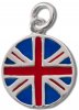 Round British Union Jack United Kingdom Flag Symbol Charm