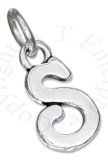 Scrolled Letter S Charm