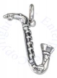 3D Alto Or Tenor Saxophone Musical Instrument Charm