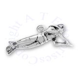 3D Scuba Or Skin Diver Holding Spear Stick Charm