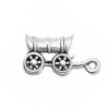 3D Early Frontier Settlers Covered Wagon Charm