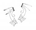 Left And Right Butterfly Ear Cuff Wrap Set