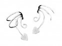 Left And Right Heart Ear Cuff Wrap Set