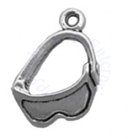 3D Skiers Snow Goggles Charm - Click Image to Close
