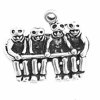 3D Four People Sitting In Double Ski Lift Charm