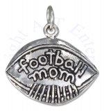 "Football Mom" On Football Word Charm