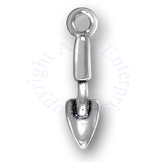 3D Small Garden Trowel Shovel Charm - Click Image to Close