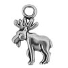 Mini Moose With Antlers Facing Left Charm