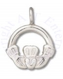 Small Crowned Heart In Hands Irish Claddagh Friendship Charm