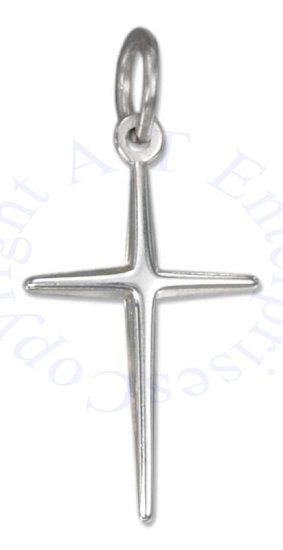 Dainty Christian Religious Cross Charm - Click Image to Close