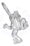 Partially 3D Small Diamond Cut Frog Pendant