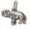 3D Small Tusked Elephant With Raised Trunk Charm