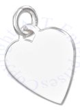 Small Engraveable Heart Charm 9mm