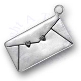Small Love Letter Sealed With Hearts Charm