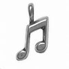Small 3D Musical Eighth Note Charm