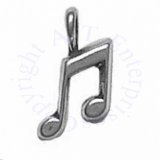 Small 3D Musical Eighth Note Charm