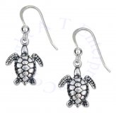 Small Turtle Dangle Earrings