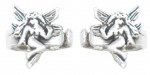 Left And Right Ear Small Winged Fairy Band Middle Inner Ear Cuff Set