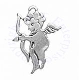 Smooth Flat Cupid Angel With Nocked Arrow 3D Charm
