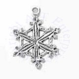 Snowflake With Hexagon Shape Center Charm