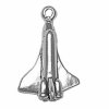 Sterling Silver 3D Space Shuttle Charm