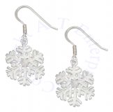 Sparkly Snowflake Dangle Earrings
