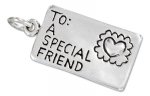 3D "SPECIAL FRIEND" LOVE LETTER Charm