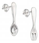 Small Spoon Fork Post Earrings