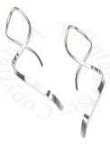 Squiggly Curled Wire Streamer Earrings