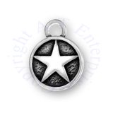 Military Armed Forces Star With Circle Charm