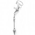 Left And Right Pierceless Long Dangle Starbust Beads Ear Cuffs