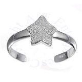 Stardust Textured Starfish Or Celestial Star Adjustable Toe Ring