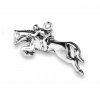 Steeplechase Rider On Left Jumping Horse Charm