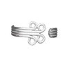Bypass Wrap Scrolled Ends Adjustable Toe Ring